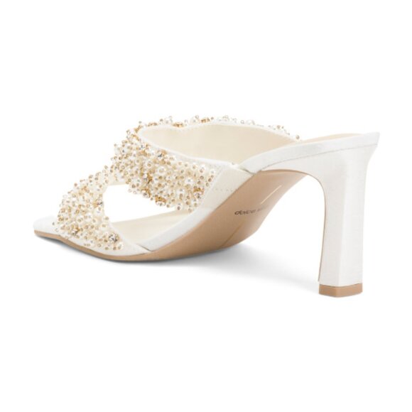 .NEW DOLCE VITA Gitel Rhinestone Heels in ivory for women 1025 3m7 - Picture 3 of 12